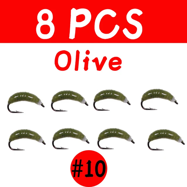 8pcs olive size 10
