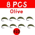 8pcs olive size 10