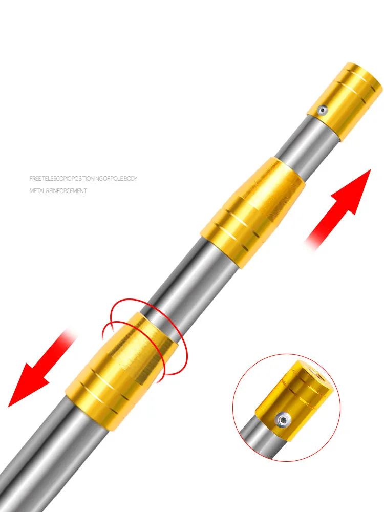 Juego de cañas de red de inmersión de 4,0 m, 3,0 m, 2,5 m, red de pesca de bolsillo, poste retráctil de acero inoxidable, palos telescópicos plegables, aparejos de pesca - imagen 4