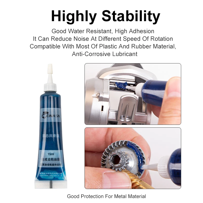 LEYDUN-Carretes de pesca giratorios, grasa protectora, lubricante de rodamiento de aceite, fundición, herramienta de mantenimiento de aparejos de aceite - imagen 5