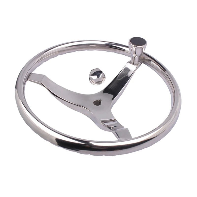 Llanta de acero inoxidable de 15,5 pulgadas, volante de 3 radios para barco marino, yate, Kayak, accesorios