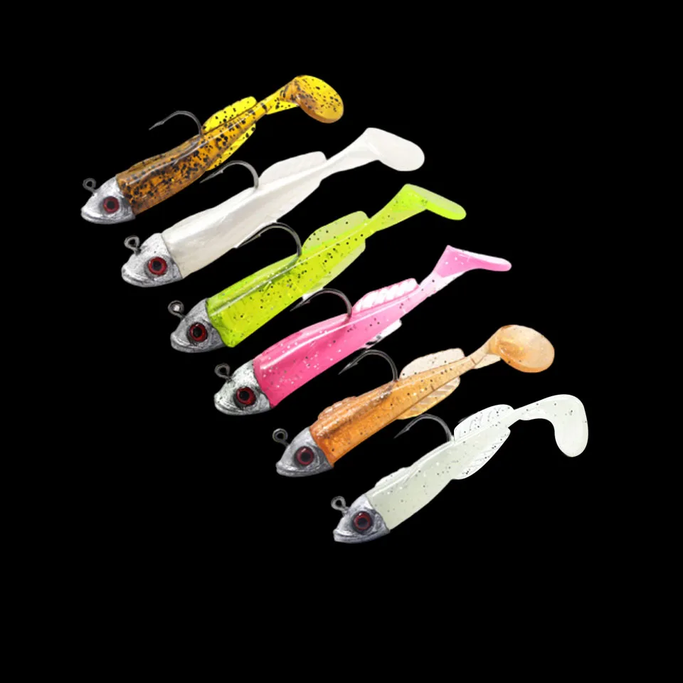 WALK FISH-Señuelos de Pesca de silicona, cabeza de plomo, 5,6 cm, 7,6g - imagen 5