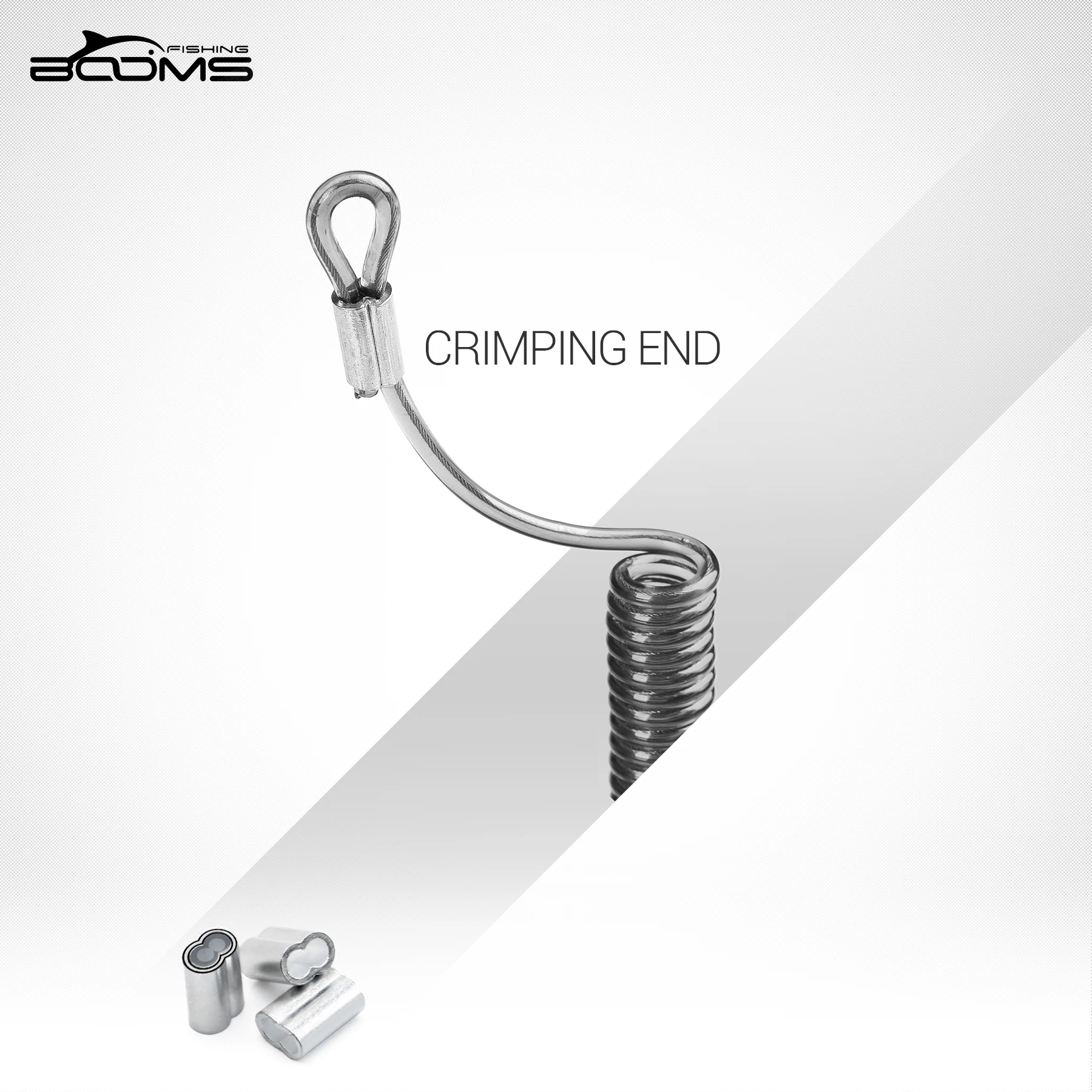 Booms Fishing T04 cordones de pesca cuerda de seguridad alambre de acero con mosquetón bobina cordón retráctil 1,5 m Max herramientas de pesca - imagen 4