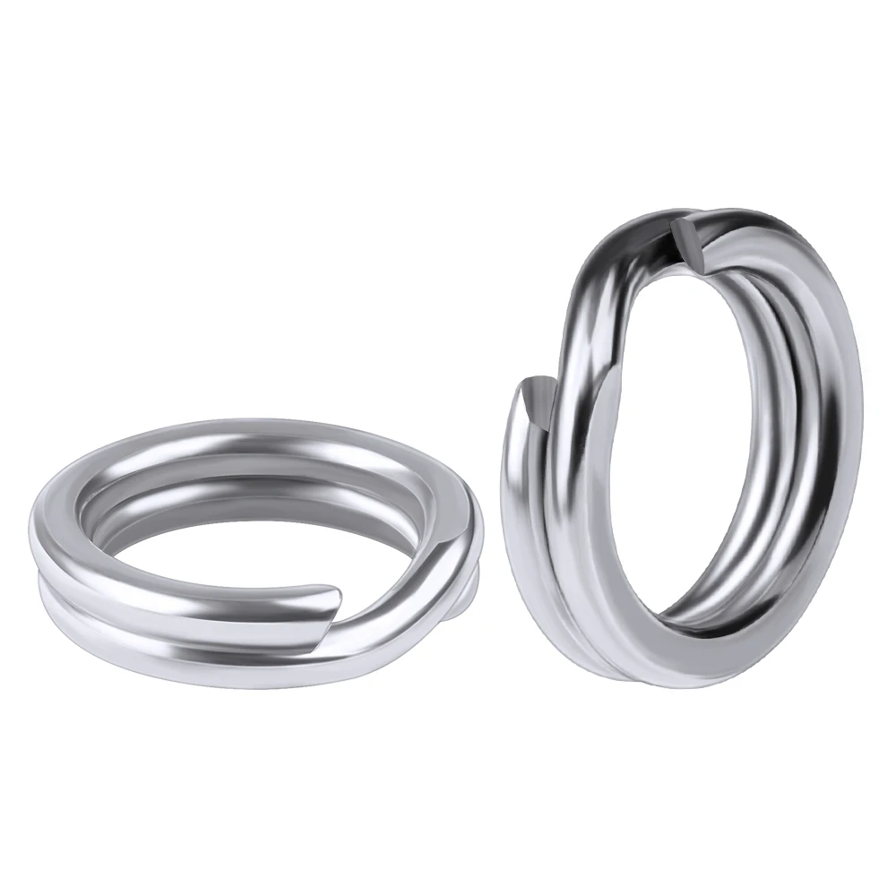 Anillos de pesca de piezas, cebo duro de acero inoxidable plateado de 4-12MM, doble bucle abierto, herramienta de carpa, accesorios de pesca, aparejos, 100 - imagen 5