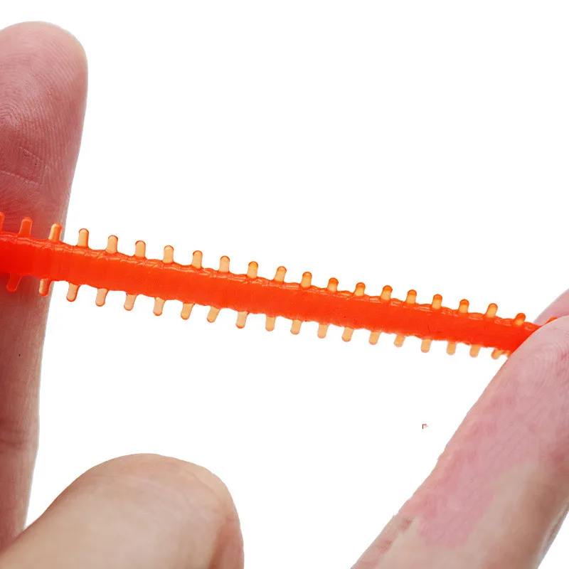 Señuelo de pesca Lugworm cebo suave TPE señuelos artificiales 8 cm/0,76g Millipede Jig Head gusano lote 10 piezas venta - imagen 4