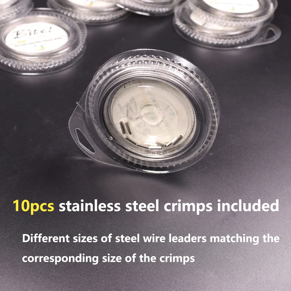 10M 7 hebras 5LB-200LB alambre de rastreo recubierto de nailon alambre de acero trenzado revestimiento líder Jigging línea de pescado accesorios de aparejos de pesca de mar - imagen 5