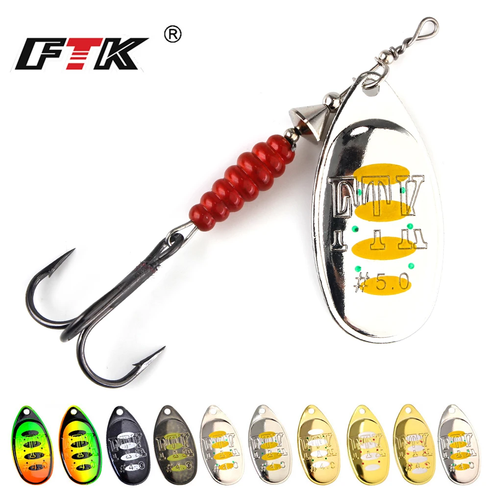FISH KING Willow Spinner Bait 8.4g12.5g14.7g Cobre Tamaño 3 # -5 #   Con anzuelo triple 35647-BR 2 # -1/0 #   Señuelo de pesca