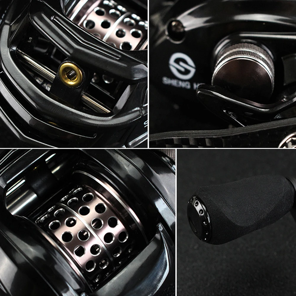 Volin-carrete de pesca Baitcasting BFS, sistema de freno magnético, arrastre máximo 4KG, 17 + 1 BB 6,3: 1, Japón NMB BB para perca de trucha, Lucio - imagen 5