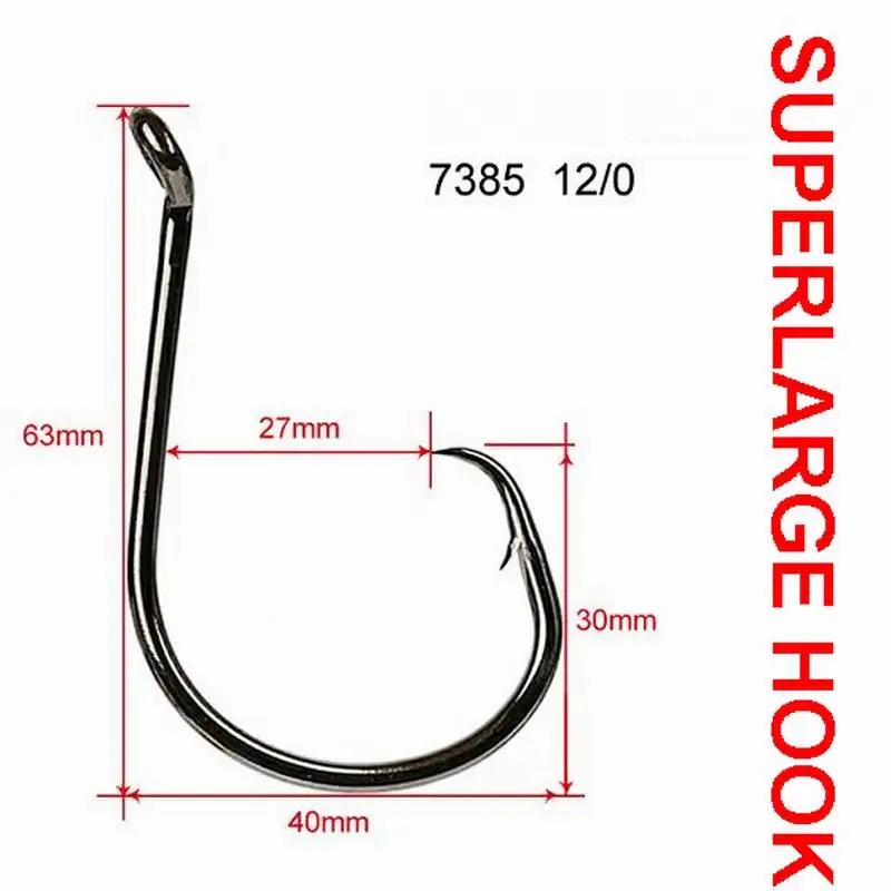 Anzuelos pulpo con púas No. 7385 – Acero carbono para surfcasting y mar