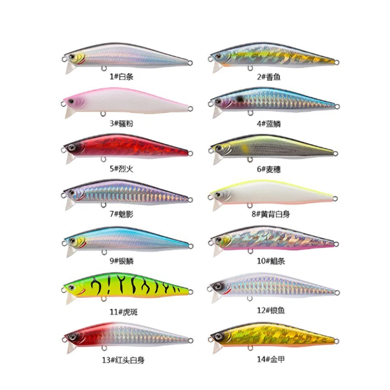 EWE Baotan-señuelo de pesca flotante de tiro largo, 90mm/12,5g, pececillo de aguas poco profundas, profundidad de 0-20cm, Wobbler, novedad - imagen 4