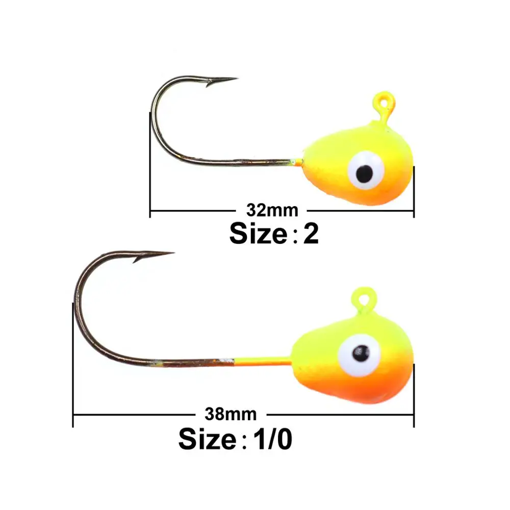 Wifreo-anzuelos flotantes con cabeza de mosca, anzuelos de pesca, tamaño 2, 1/0, 5 piezas - imagen 3