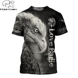 Camiseta de pesca manga corta – Estampado 3D águila nativa