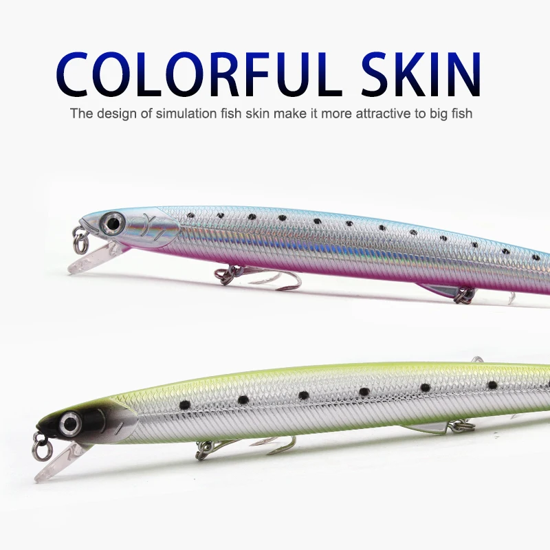 Wondershot A04 175mm 25g señuelo de pesca flotante de pececillo grande de fundición larga cebos de natación Wobbler señuelo duro grande Crankbaits artificiales - imagen 5