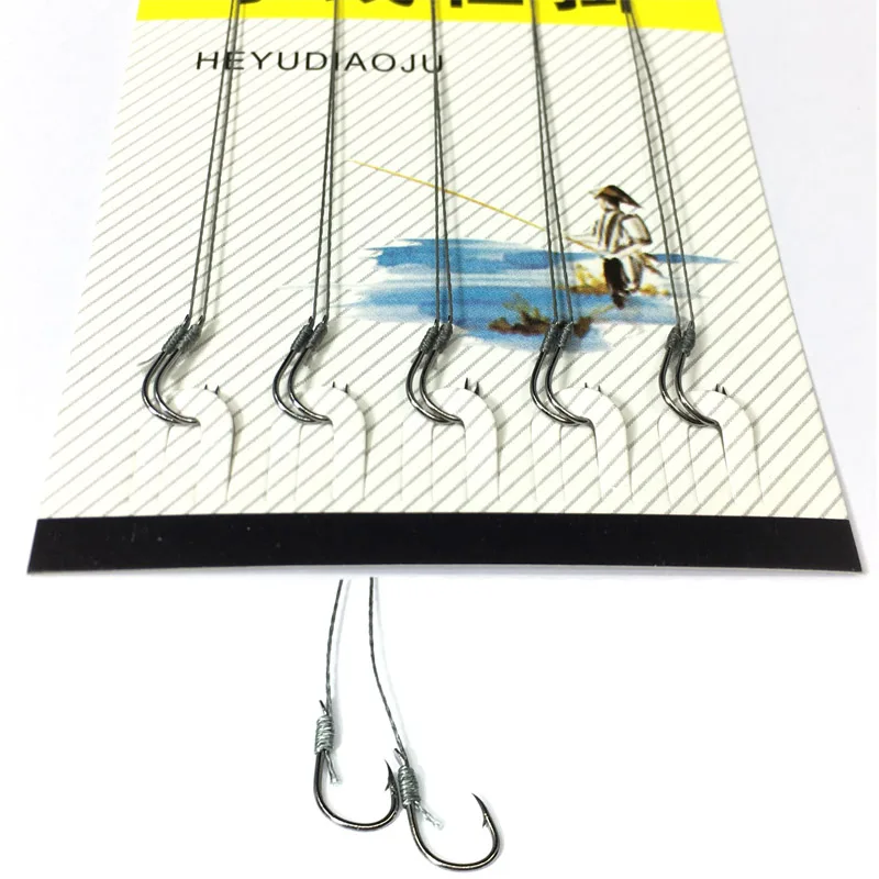 Anzuelo de Pesca doble atado subhilo, producto terminado, traje de púas, Isonidou anzuelo de Pesca, anzuelo de carpa antibobinado - imagen 3
