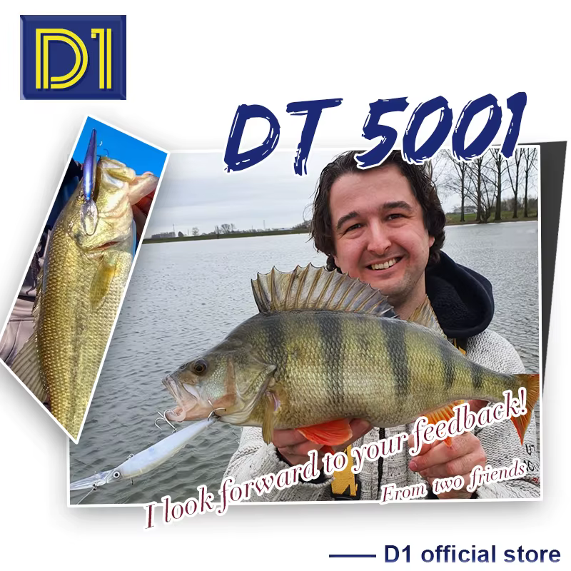 D1 Señuelo minnow Wobbler Groundbait de flotación lenta para lubina - imagen 2