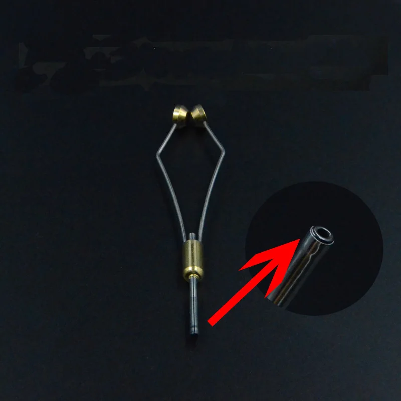 Contemporador con punta de cerámica, pies cónicos, soporte de bobina de atado de moscas de acero inoxidable, evita romper el hilo, herramientas de pesca duraderas, 1 ud. - imagen 3