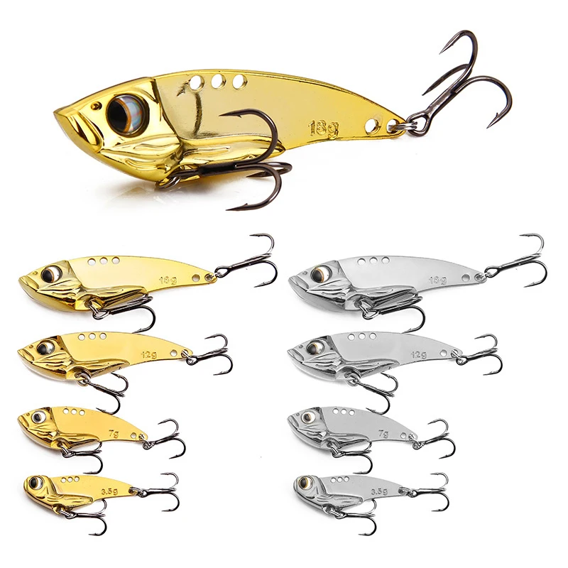 Señuelo de pesca de Metal VIB, lentejuelas vibratorias, 3,5/7/12/18g, 3,5/4/5,5/6cm, cebo duro Artificial Isca, aparejos de pesca de mar de agua dulce - imagen 2