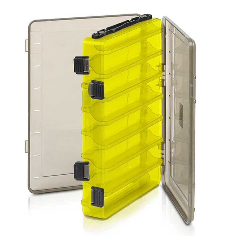 Caja de pesca para cebos, cajas de plástico para señuelos de doble cara, lápiz de pesca, caja de almacenamiento de aparejos, diseño de tipo de alta resistencia - imagen 4