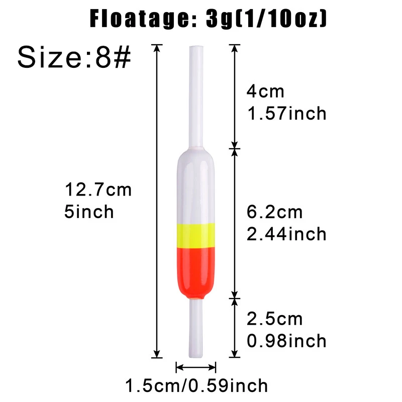 Flotadores de pesca de 3g, boya de abeto barguzinsky, palo ovalado, flotante, aparejos de pesca, 3 unidades - imagen 2