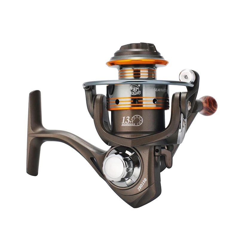 Pesca de lagarto 6 rodamientos Mini en palma relación 5,2: 1 Nylon 66 + Material de fibra de vidrio Mini pesca en hielo, carrete de pesca en roca y señuelo