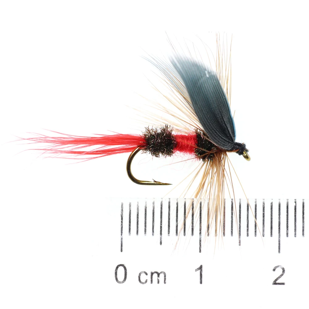 ICERIO-señuelo de pesca de trucha real, cebo húmedo y seco, ala gris, 5 unidades, #10 - imagen 5