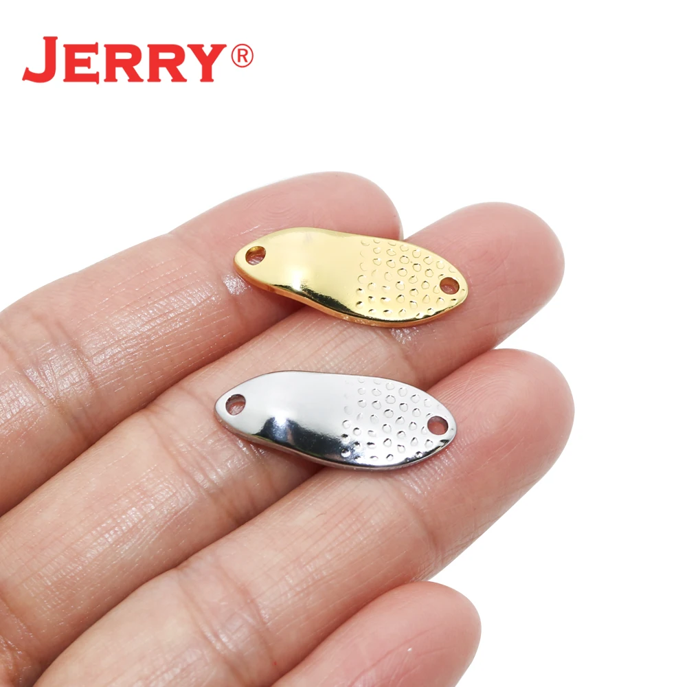 Jerry Piscis 50 Uds latón sin pintar cuchara de trucha en blanco Spinner cebo intermitente 2,5g señuelo de pesca Artificial brillo aparejos ultraligeros - imagen 4