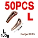 50pcs L copper