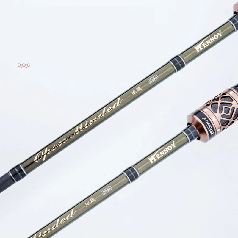 M/MH-caña de pescar telescópica superligera y dura, palos de Pesca negros, caña de fundición, dos puntas, 2,1 m, 2,4 m - imagen 5