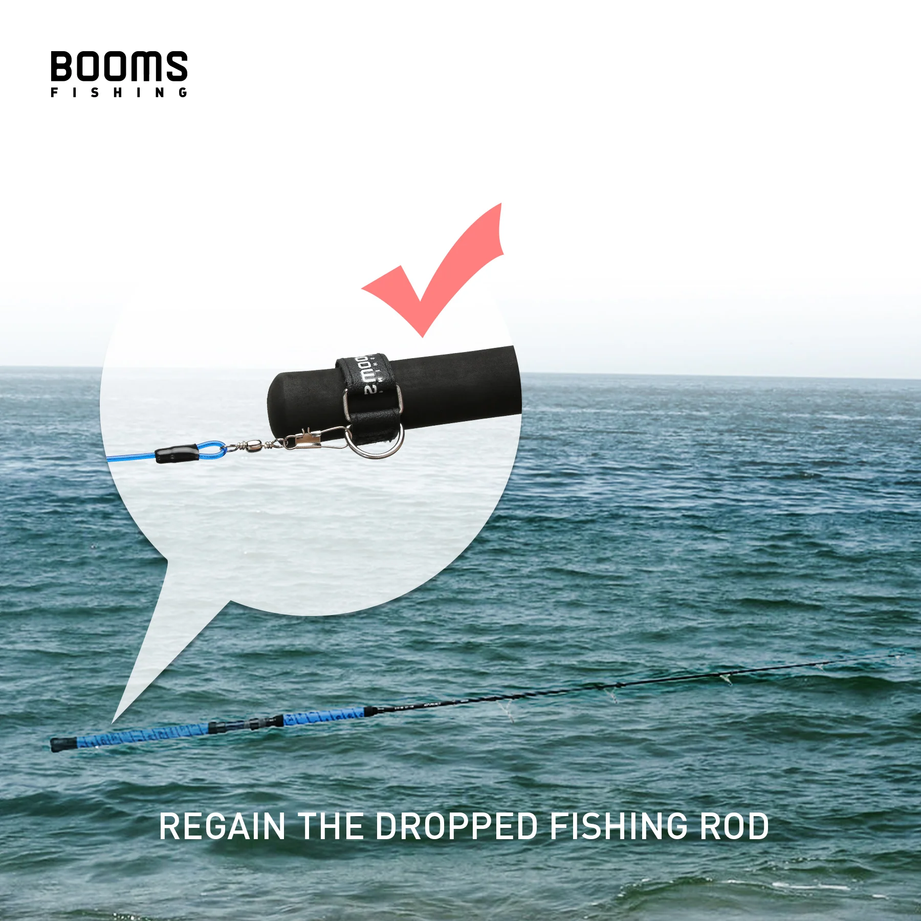 Booms Fishing RB1-soporte para caña de pescar, cinturón de amarre, correas envolventes, sujetador de tirantes, aparejos de pesca de neopreno, accesorios de herramientas - imagen 4