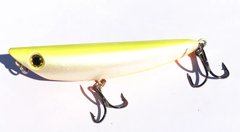 Señuelo de pesca en Zigzag para perro, señuelo de lápiz artístico, cebo duro de 9g/9cm, anzuelos triples, 1 pieza, venta - imagen 5