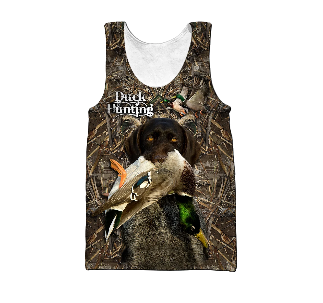 Chaleco con estampado 3D de caza de patos y ciervos para hombre, camiseta sin mangas de moda Harajuku, ropa de calle de verano, camiseta sin mangas Unisex fresca BX016 - imagen 3