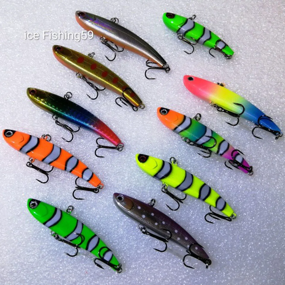 WALK FISH-señuelos de pesca VIB, 1 unidad, 7,9 cm, 14g, cebo duro Artificial que se hunde, silencioso, pesca en hielo en invierno, cebo vibratorio para Lucio - imagen 3