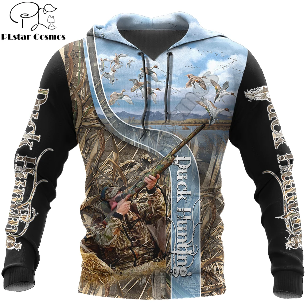 Sudaderas con capucha novedosas con estampado 3D de caza de patos para hombre, Sudadera con capucha, ropa de calle Unisex, jersey, chándales informales KJ0171 - imagen 5