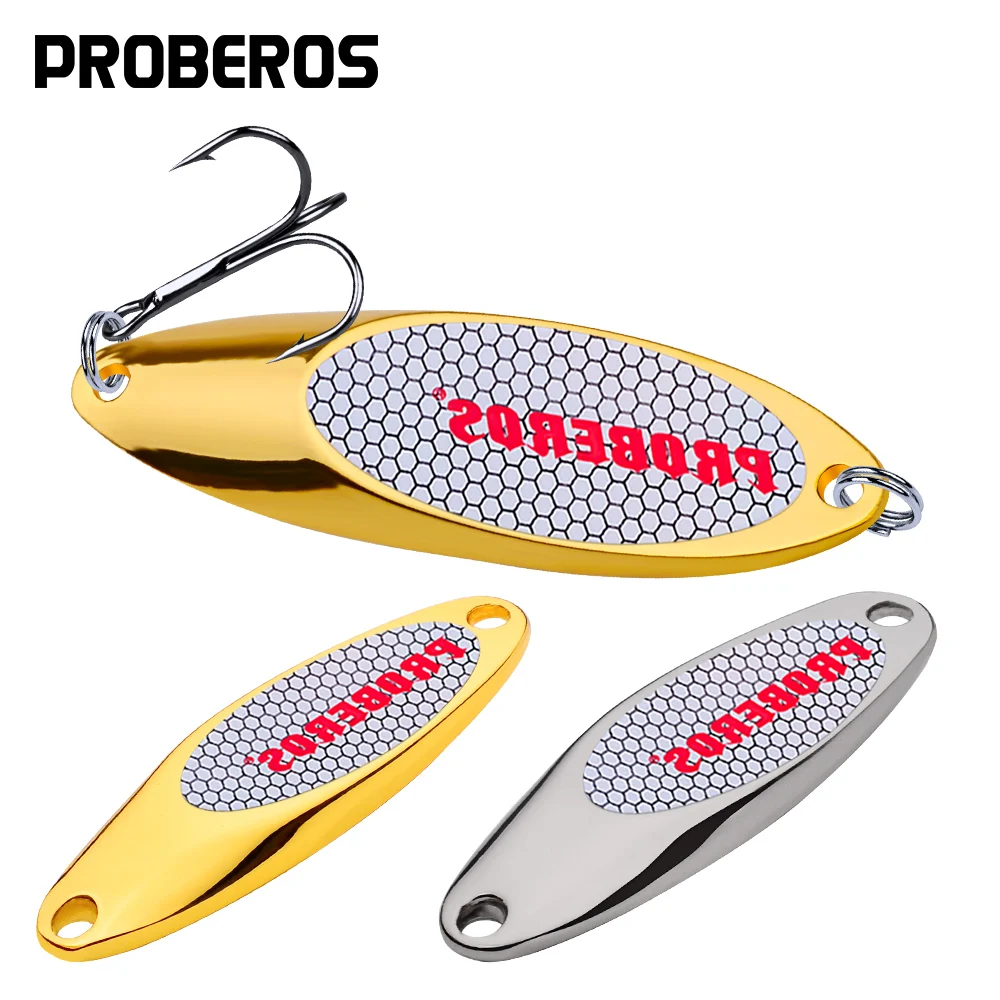 PROBEROS señuelo cuchara de Metal superior 20 piezas aparejos de pesca 3g-60g 10 pesos diferentes señuelo de pesca cuchara señuelo de Metal para cebo de pesca - imagen 4