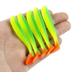 5 unids/lote 5cm 6,5 cm señuelos de gusanos blandos cebo de silicona pez marino Pva Swimbait Wobblers productos para pesca aparejos artificiales
