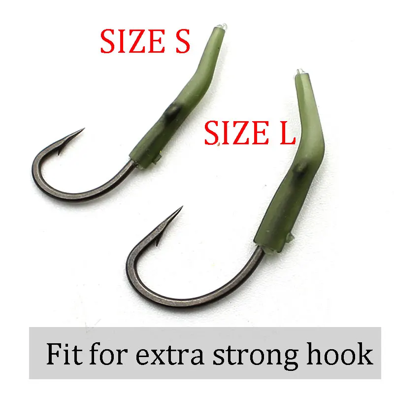 20 piezas accesorios de pesca de carpa D Rig kickers ganchos línea alineadores manga anti enredos para el cabello ronnie plataformas aparejos finales - imagen 3