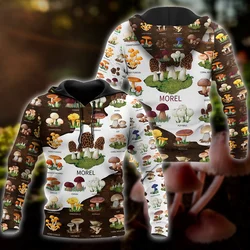 Sudadera con capucha KJ551 para pesca – Estampado 3D setas