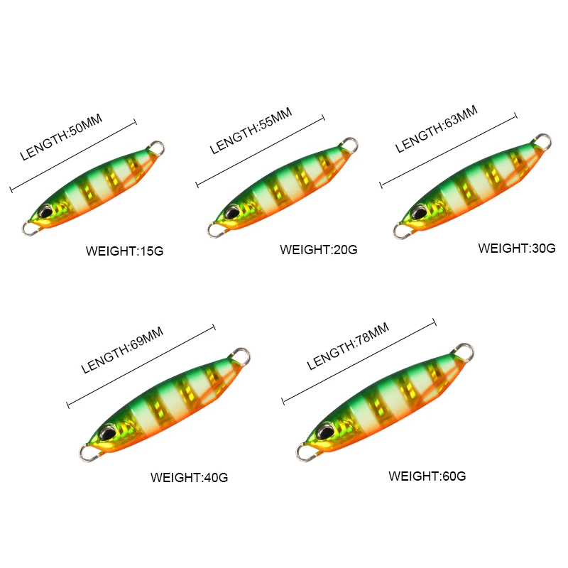 Señuelo de pesca con plantilla de Metal, trabajo mágico, 15g, 20g, 30g, 40g, 60g, Lucio, Wobbler, lubina, cebo Artificial, pesca, cuchara de Jigging de fundición lenta - imagen 3