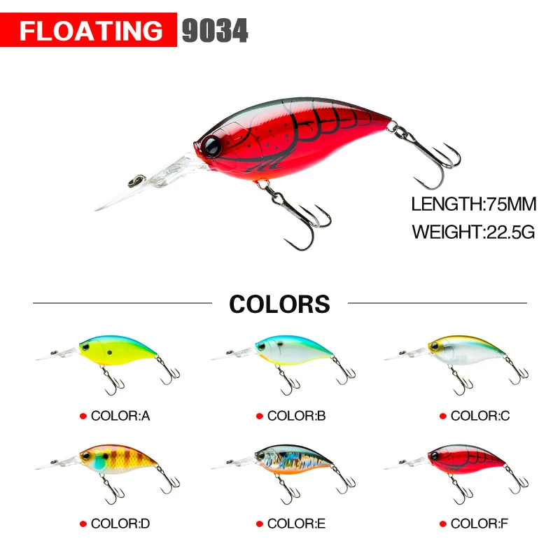 Crankbait-Señuelos de Pesca, Accesorios Isca Artificial, peso 21-22,5g, cebo flotante Topwater, Wobblers, Pesca, Lucio, aparejos de Pesca Leurre - imagen 3
