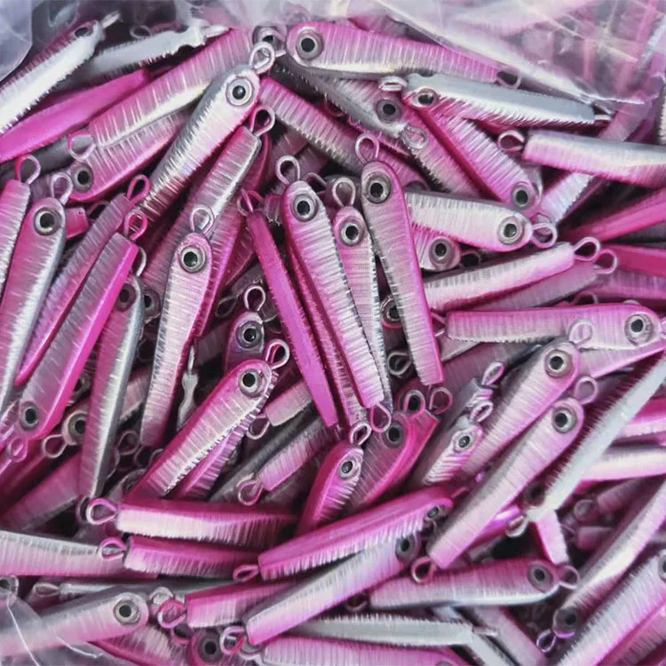 Micro plantillas de pesca, señuelos pequeños, señuelo Artificial, Jigbait, 4/5g, anzuelo único, cebo de Metal fundido para orilla, 1 pieza en oferta - imagen 2