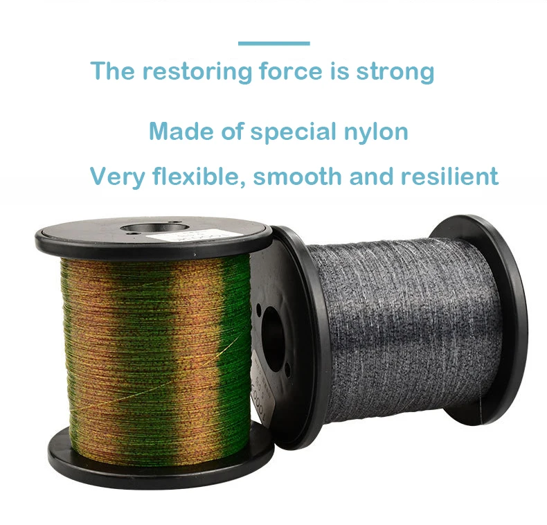 Línea de pesca que cambia de Color, 1000 metros, fuerte tensión, principal, Camuflaje, nailon - imagen 3