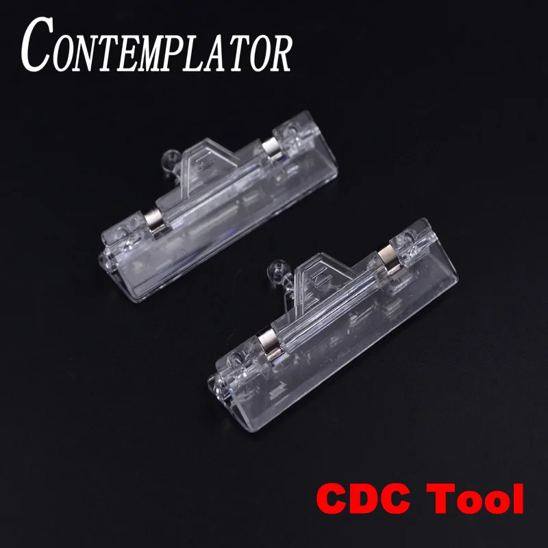 Herramienta de atado de moscas de plástico, Clip de plumas de 80mm, 4 piezas, CDC