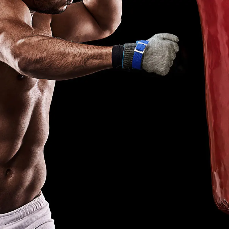 Guantes de alambre de acero inoxidable anticorte, guantes de seguridad para pesca al aire libre, malla metálica resistente a Cortes, protección para carnicero y carne - imagen 5