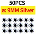 50pcs 9MM Silver