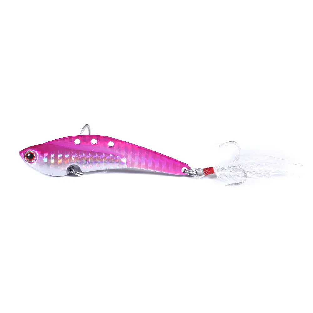 Señuelo de pesca de Metal con láser VIB, anzuelo Crankbait de pesca con mosca, cuchara de vibración, Spinner, aparejos de cebo de hundimiento, 20g, 30g, 40g, 1 pieza - imagen 4