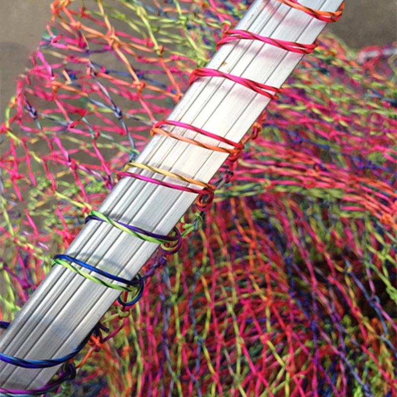 Lawaia-jaula de pesca tejida a mano, cesta de pescado de líneas de nailon multifilamento, fuerte anillo de red de acero inoxidable, accesorios de pesca plegables - imagen 2