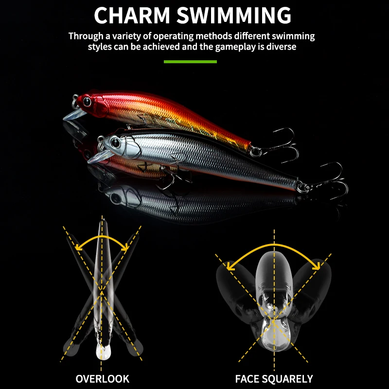 Profundaciones mágicas, modelo caliente, pececillo flotante, 90mm, 11g, señuelo de pesca, cebo duro, calidad profesional, pececillo Wobbler, aparejos de cebo Artificial - imagen 4