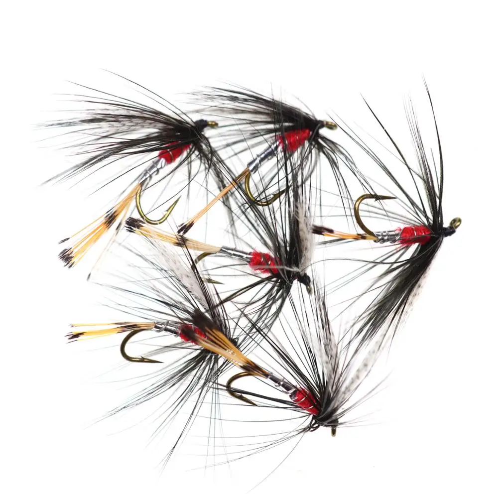 Bimoo-señuelo de pesca de trucha, cebo de mosca húmeda con púas, gancho de acero de alto carbono, #12, 6 unids/lote - imagen 4