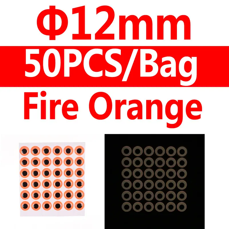 12mm fire orange 50p