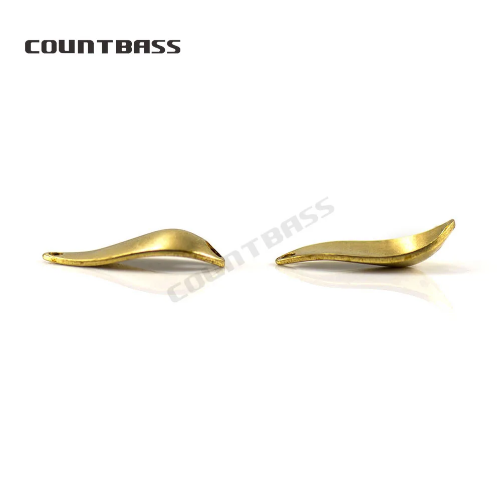 COUNTBASS 50 Uds. Cucharas de pesca de salmón de latón en blanco 2,5g (3/32oz) Área de trucha giratoria señuelos de pescador sin pintar - imagen 4